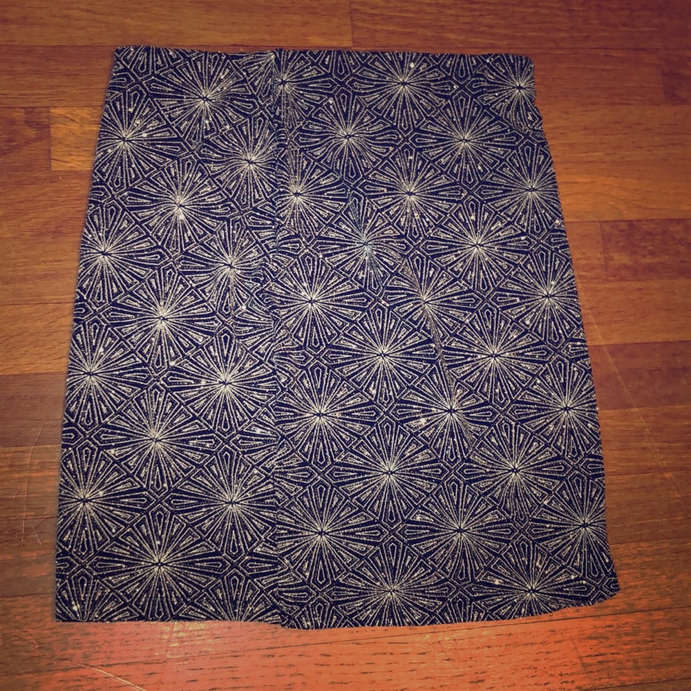 Silver and Black Sparkly Mini Skirt Pencil Skirt